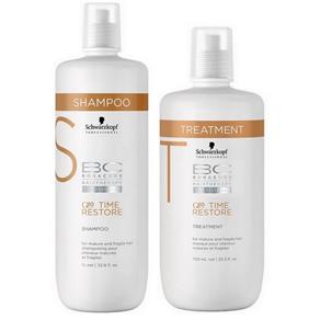 Schwarzkopf Bc Bonacure Time Restore Q10 Kit Shampoo (1000ml) e Máscara (750ml)