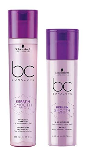 Schwarzkopf BC Keratin Smooth Perfect Kit Micellar Shampoo (250ml) e Condicionador (200ml)