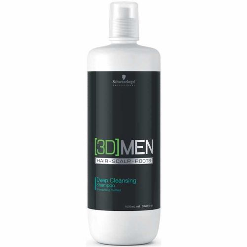 Schwarzkopf 3d Men Deep Cleansing - Shampoo Anti-oleosidade 1000 Ml