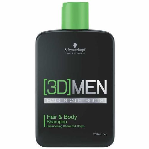 Schwarzkopf 3d Men Hair & Body - Shampoo Cabelo & Corpo 250 Ml