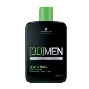 Schwarzkopf 3D MEN Hair & Body Shampoo para Cabelo e Corpo 250ml