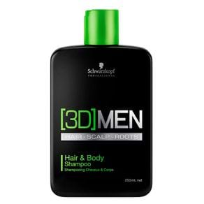 Schwarzkopf 3D Men Shampoo Cabelo e Corpo 250ml