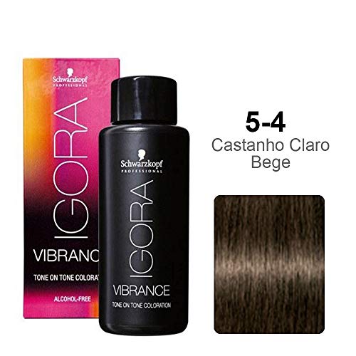 Schwarzkopf Igora Vibrance 5-4 Castanho Claro Natural Bege 60ml