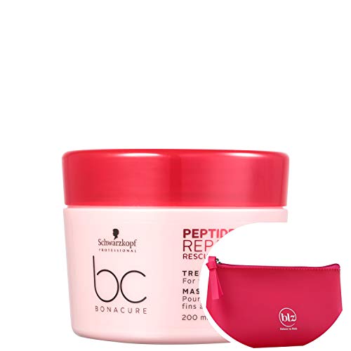 Schwarzkopf Professional Bc Peptide Repair Rescue - Máscara 200ml + Nécessaire Pink Beleza Na Web