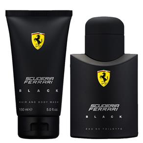 Scuderia Ferrari Black Eau de Toilette Ferrari - Perfume Masculino 75ml + Gel de Banho 150ml Kit