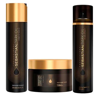 Sebastian Dark Oil Kit - Shampoo + Máscara + Perfume para Cabelo Kit