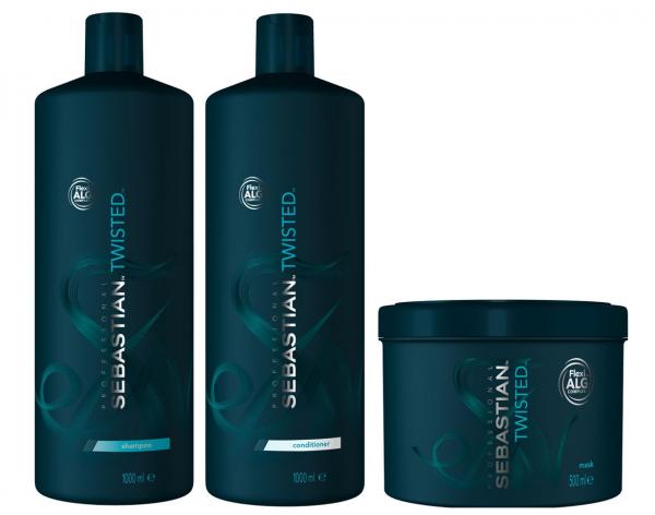 Sebastian Twisted Shampoo (1000ml), Condicionador (1000ml) e Máscara (500ml)