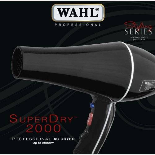 Secador de Cabelo Profissional Super Dry 127v Preto Wahl
