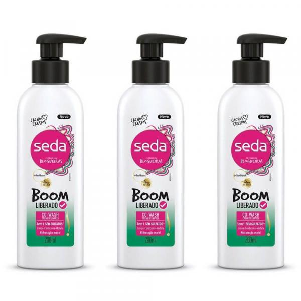 Seda Boom Liberado Co Wash Creme Capilar 200ml (kit C/03)