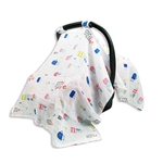 Segurança do bebê Seat Cover dupla camada Cotton Gaze Stroller tampa do pára-sol respirável pano Tampa à prova de vento