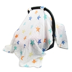 Segurança do bebê Seat Cover dupla camada Cotton Gaze Stroller tampa do pára-sol respirável pano Tampa à prova de vento