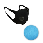 Segurança Máscara de poeira com 2 Filtros respirável reutilizável lavável Máscara Facial Anti para exteriores Germes poeira Alergias PM2.5 poluição