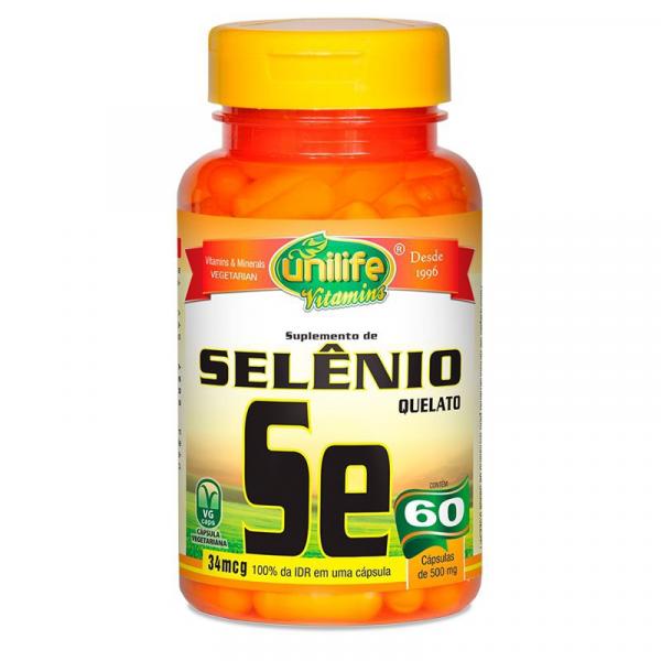 Selênio Quelato se 60 Cápsulas 500mg - Unilife