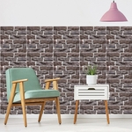 Self Adhesive Wallpaper PVC imperme¨¢vel tijolo de pedra Wall Paper DecorLK-513