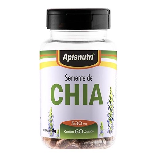 Semente de Chia Apisnutri - 60 Caps 530 Mg