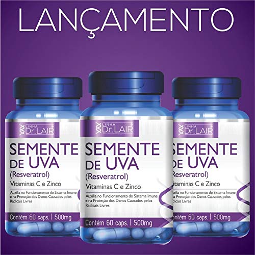 3 - Semente de Uva (Resveratrol) - Dr. Lair - Upnutri - Ofeta 180 cápsulas