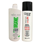 Semi Definitiva Organic Tróia Hair Mais Selagem 4 Em 1 Qatar 2x1000ml