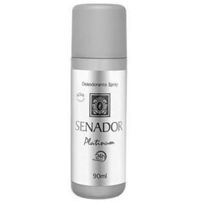 Senador Platinum Desodorante Spray 90ml - Kit com 03