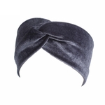 Senhoras elegantes Multicolor Headband Velvet cabeça acessórios Wear Cruz mantilha (Gray)
