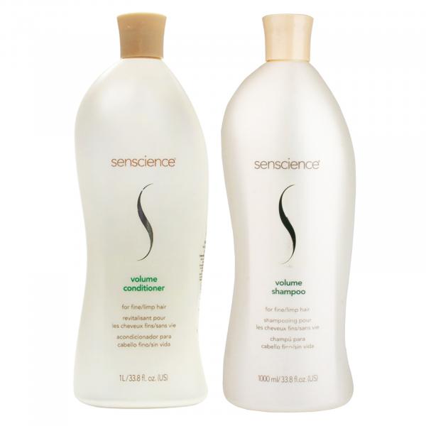 Senscience Kit Volume Shampoo e Condicionador 2x1000ml - para Cabelo Fino e Frágeis - Senscience