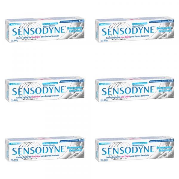 Sensodyne Branqueador Extra Fresh Creme Dental 90g (Kit C/06)