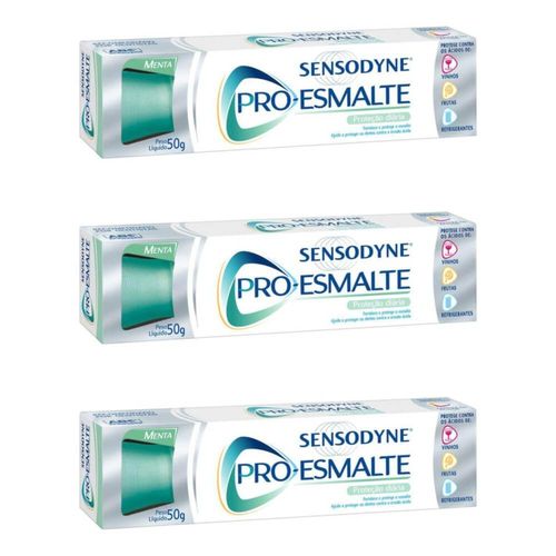 Sensodyne Pro Esmalte Creme Dental 50g (kit C/03)