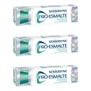 Sensodyne Pro Esmalte Creme Dental 50g - Kit com 03