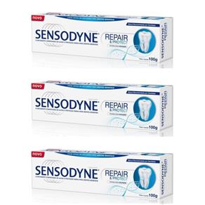 Sensodyne Repair Protect Creme Dental 100g - Kit com 03