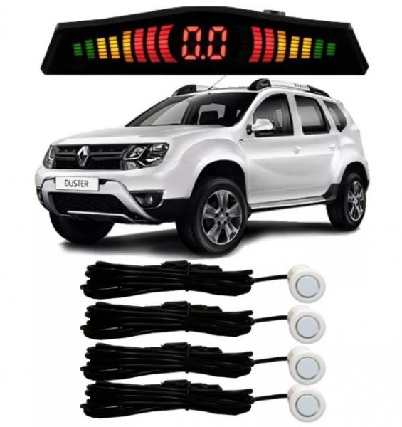 Sensor de Estacionamento Ré Renault Duster Todos Branco - Overvision