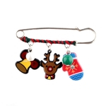 Série de Natal Pin bonito dos desenhos animados do boneco de neve de Bell Moose Christmas Stocking Broche