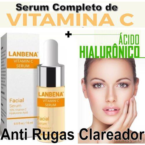 Serum Completo Vitamina C + Ácido Hialurônico Botox 15 Ml - Lanbena