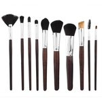 Set of makeup brushes 10pcs makeup brushes wooden handle Foundation Concealer Contour Blending Brush Kit Cosmetics Makeup brushes Premium Synthetic