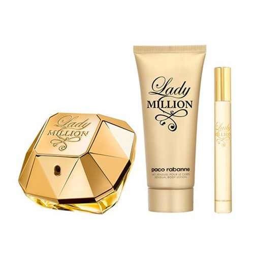 Set Perfume para Mujer Lady Million Eau de Parfum - 80 Ml + Body Lotion + Mini Perfume