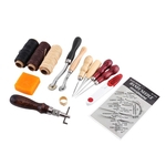 Sewing tool set for hand sewing Mootea 14pcs leather crafts Thread waxed punch thimble Kit