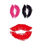 Sexy Lips Sticker Temporary Red Lips Tattoo Body Art Fake Tattoos Black Red Removable Makeup Waterproof Tattoo Sticker Free Shipping