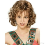 Sexy Women Fashion Short Brown Curly Hair Daily Synthetic Kanekalon Heat Resistant Cosplay Party Hair Full Wig Wigs