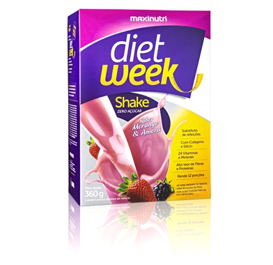 Shake Diet Week Morango e Amora 360g - Maxinutri