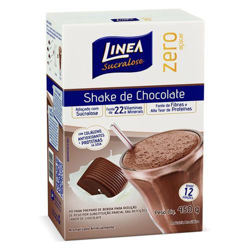 Shake Linea Premium Sucralosa Chocolate com 400 Gramas