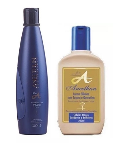 Shampoo 300ml + Creme Silicone 250g Aneethun Linha a