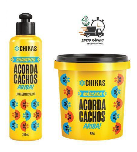 Shampoo 300ml + Máscara 450g Acorda Cachos Chikas Low Poo - Bio Extratus