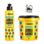 Shampoo 300ml + Máscara 450g Acorda Cachos Chikas Low Poo