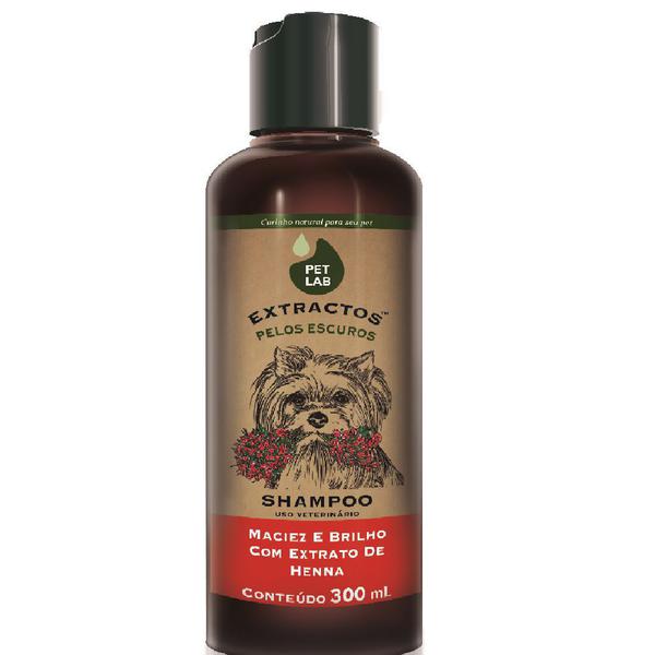 Shampoo 300ml para Cachorro Pelos Escuros Petlab Henna - Allstate