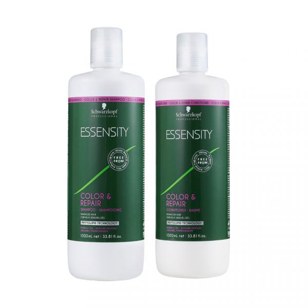 Shampoo 1L e Condicionador 1L Cor e Reparação Essensity Schwarzkopf