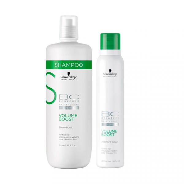 Shampoo 1L e Espuma da Perfeição 150ml Volume Boost Schwarzkopf