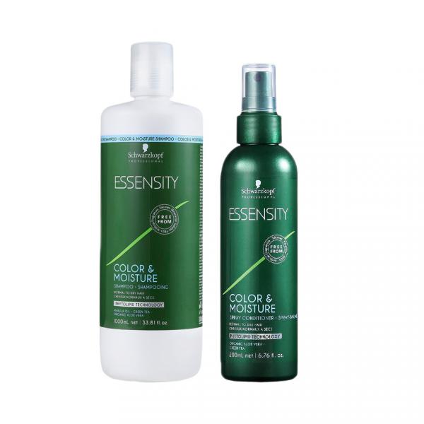 Shampoo 1L e Spray 200ml Cor e Hidratação Essensity Schwarzkopf