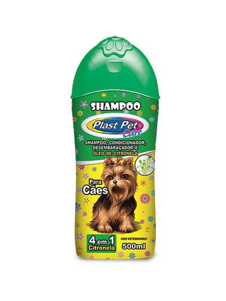 Shampoo 4 em 1 para Cachorro Citronela 500ml - Plast Pet