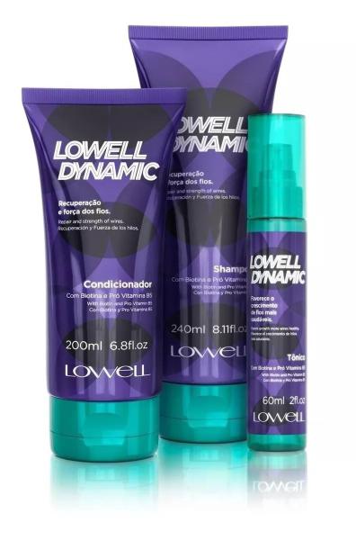 Shampoo 240ml + Cond. 200ml + Tônico 60ml Lowell Dynamic