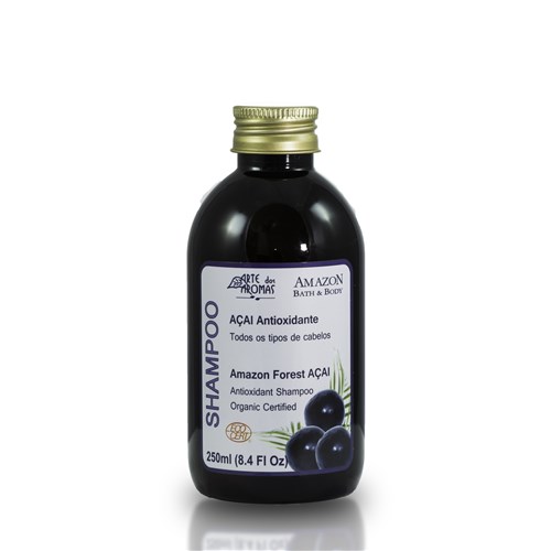 Shampoo Açaí Antioxidante Orgânico 250ml Arte dos Aromas