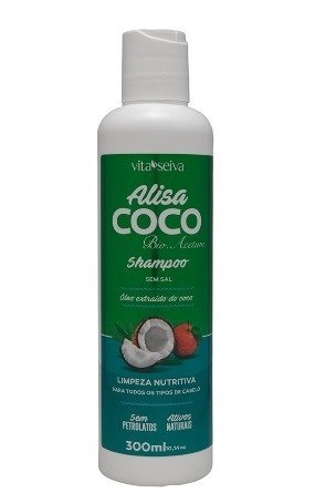 Shampoo Alisa Coco Vita Seiva (impeza Profunda no Couro Cabeludo Sem Agredir os Fios,)