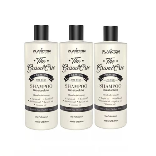Shampoo Alisante The Grand Cru 500ml Plancton - 3 Unidades